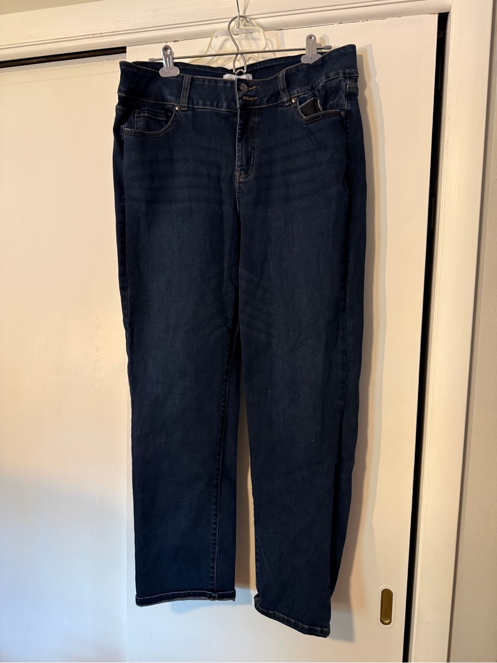 Lane Bryant Navy Straight-Leg Jeans